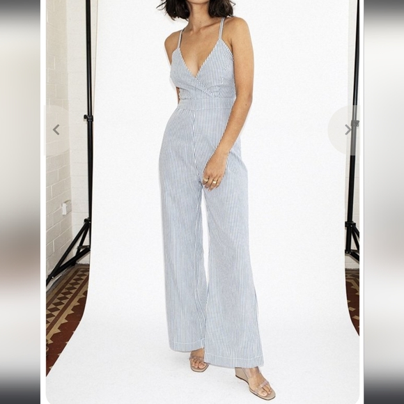 Rolla's Stripe Jerry Jumpsuit in Sky Blue - Picture 2 of 10